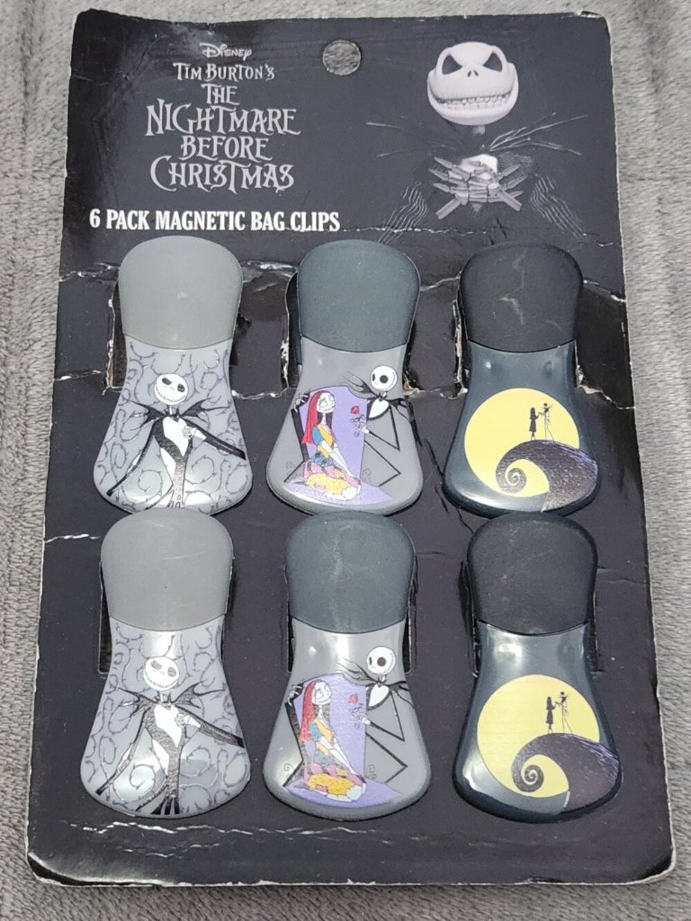 Disney The Nightmare Before Christmas 6 Bag Chip Clips Jack Skellington & Sally